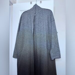 Eileen Fisher Charcoal ombre Knit Wool duster- small